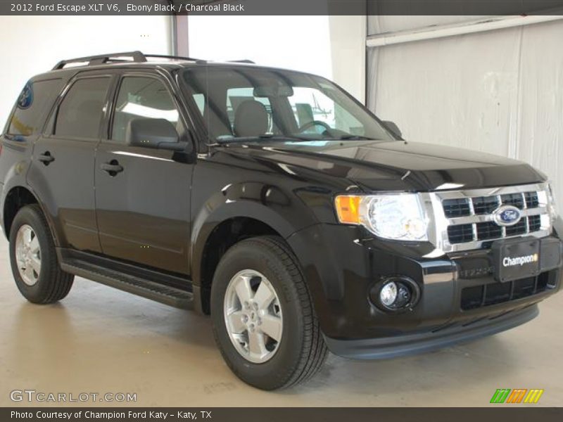 Ebony Black / Charcoal Black 2012 Ford Escape XLT V6