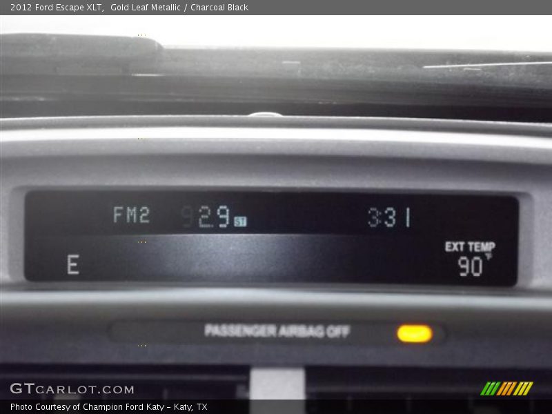 Gold Leaf Metallic / Charcoal Black 2012 Ford Escape XLT