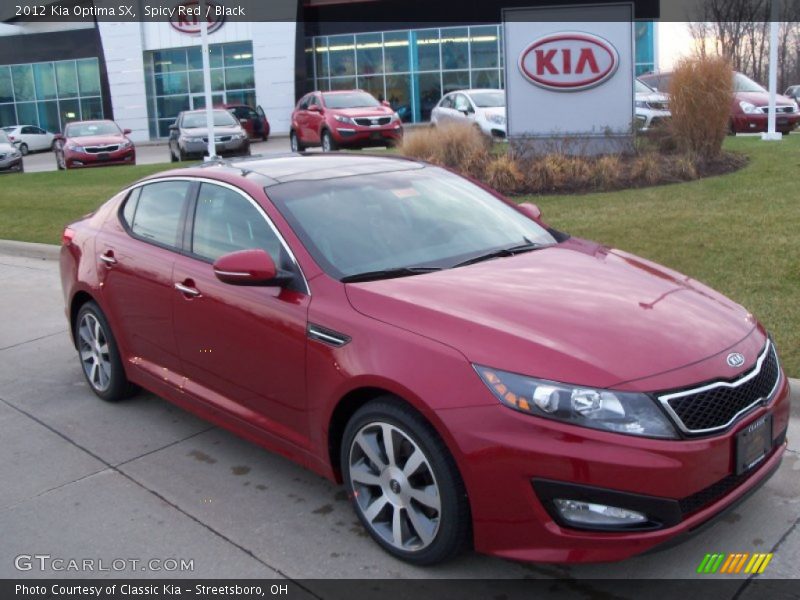 Spicy Red / Black 2012 Kia Optima SX