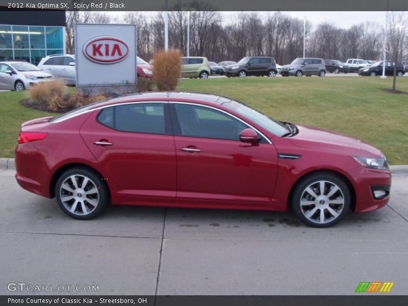 Spicy Red / Black 2012 Kia Optima SX