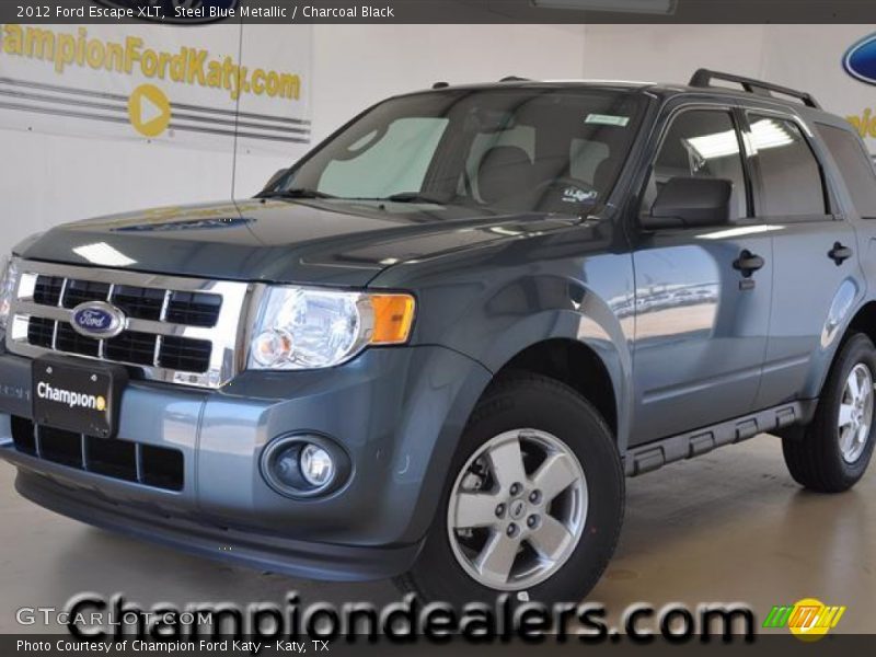Steel Blue Metallic / Charcoal Black 2012 Ford Escape XLT