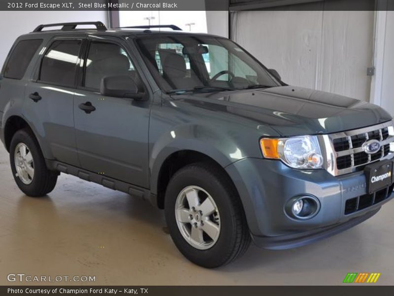 Steel Blue Metallic / Charcoal Black 2012 Ford Escape XLT