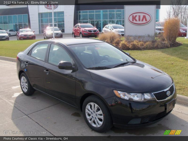 Ebony Black / Stone 2012 Kia Forte LX