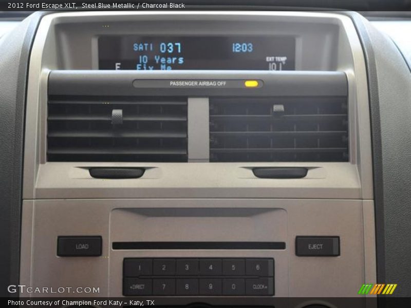 Steel Blue Metallic / Charcoal Black 2012 Ford Escape XLT