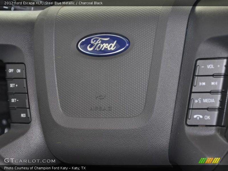 Steel Blue Metallic / Charcoal Black 2012 Ford Escape XLT