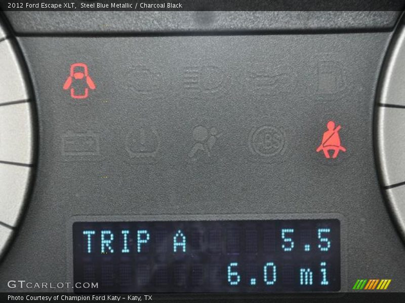 Steel Blue Metallic / Charcoal Black 2012 Ford Escape XLT