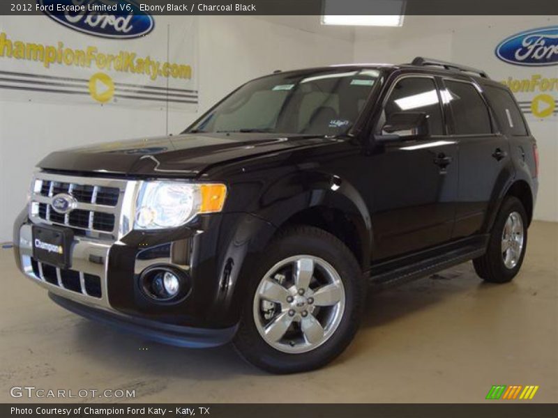 Ebony Black / Charcoal Black 2012 Ford Escape Limited V6