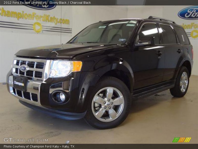 Ebony Black / Charcoal Black 2012 Ford Escape Limited V6