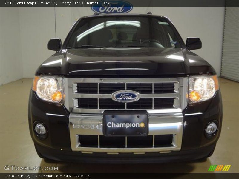 Ebony Black / Charcoal Black 2012 Ford Escape Limited V6