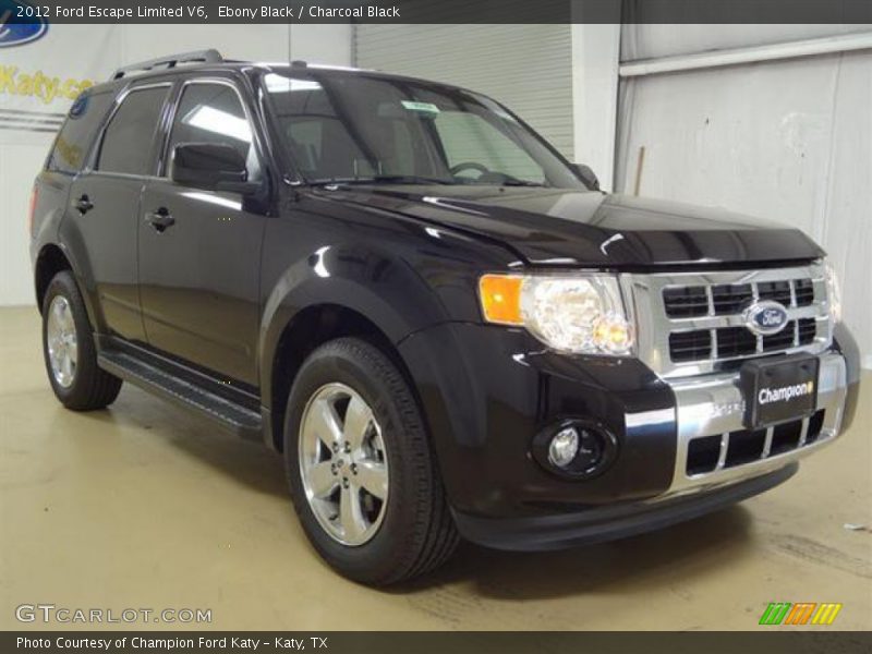 Ebony Black / Charcoal Black 2012 Ford Escape Limited V6