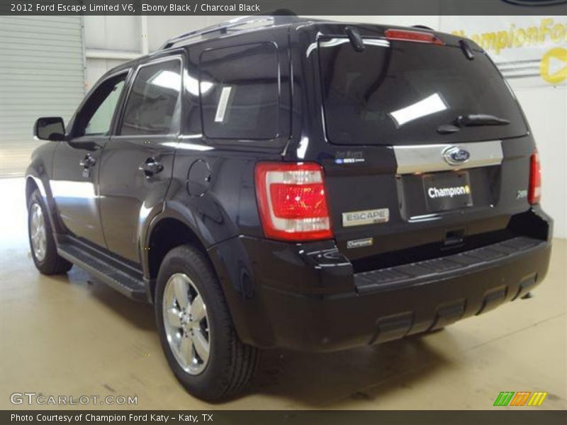 Ebony Black / Charcoal Black 2012 Ford Escape Limited V6