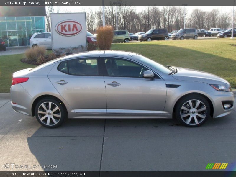 Titanium Silver / Black 2012 Kia Optima SX