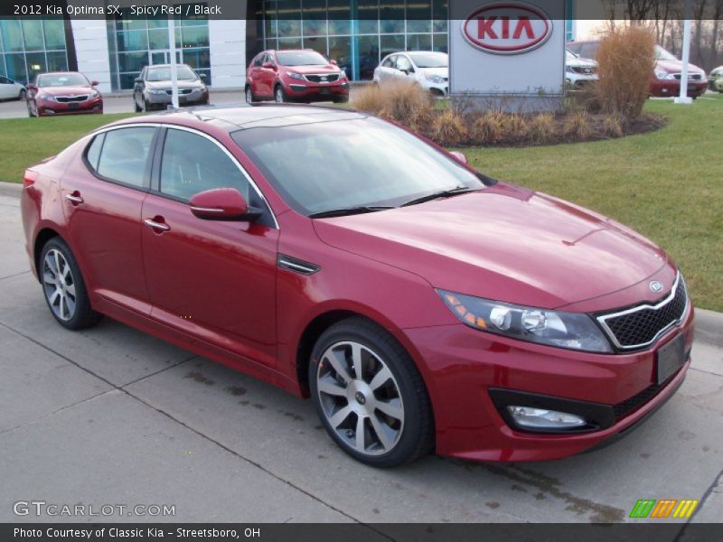 Spicy Red / Black 2012 Kia Optima SX
