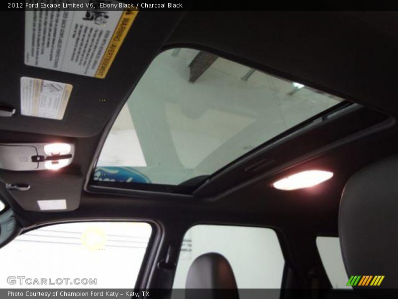 Ebony Black / Charcoal Black 2012 Ford Escape Limited V6