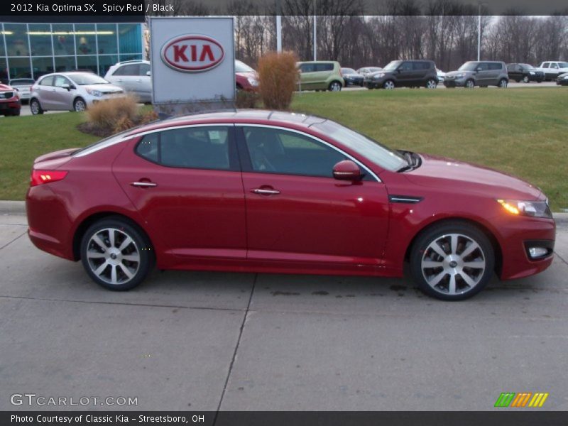 Spicy Red / Black 2012 Kia Optima SX