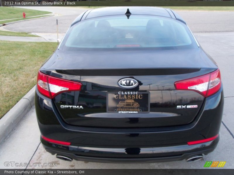 Ebony Black / Black 2012 Kia Optima SX
