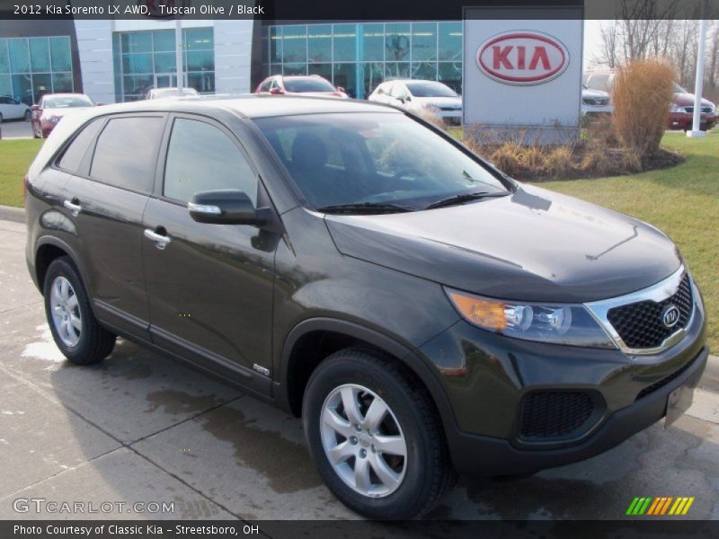 Tuscan Olive / Black 2012 Kia Sorento LX AWD