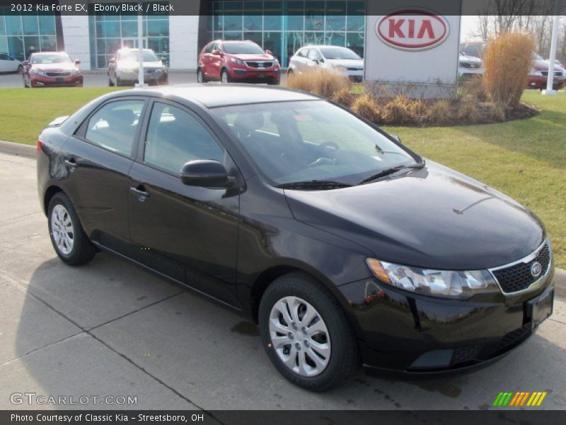 Ebony Black / Black 2012 Kia Forte EX