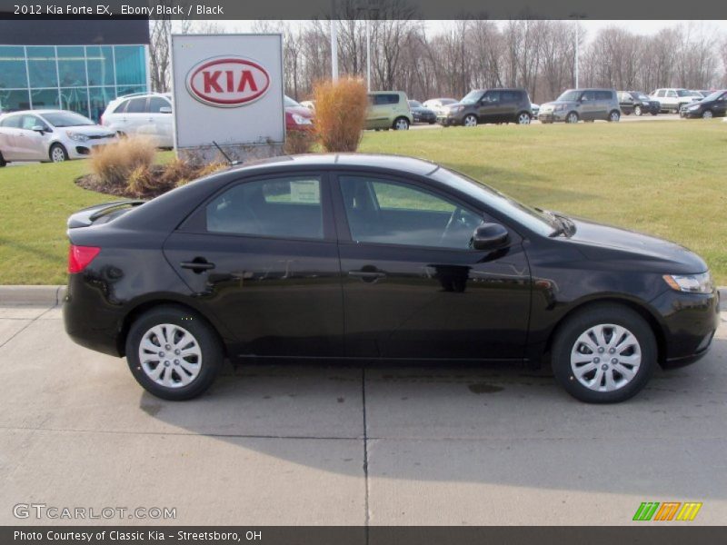 Ebony Black / Black 2012 Kia Forte EX