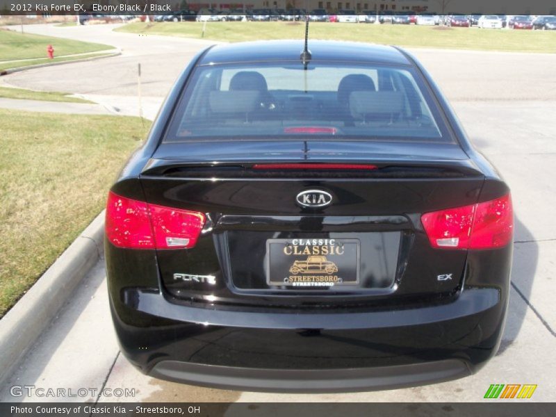 Ebony Black / Black 2012 Kia Forte EX