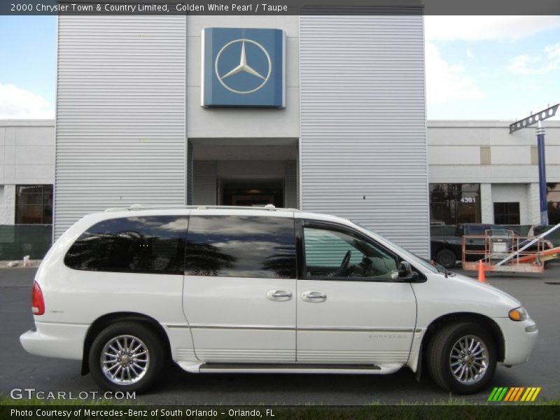 Golden White Pearl / Taupe 2000 Chrysler Town & Country Limited