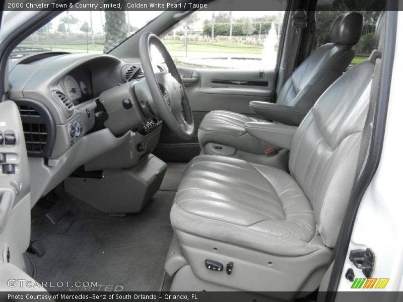 Golden White Pearl / Taupe 2000 Chrysler Town & Country Limited