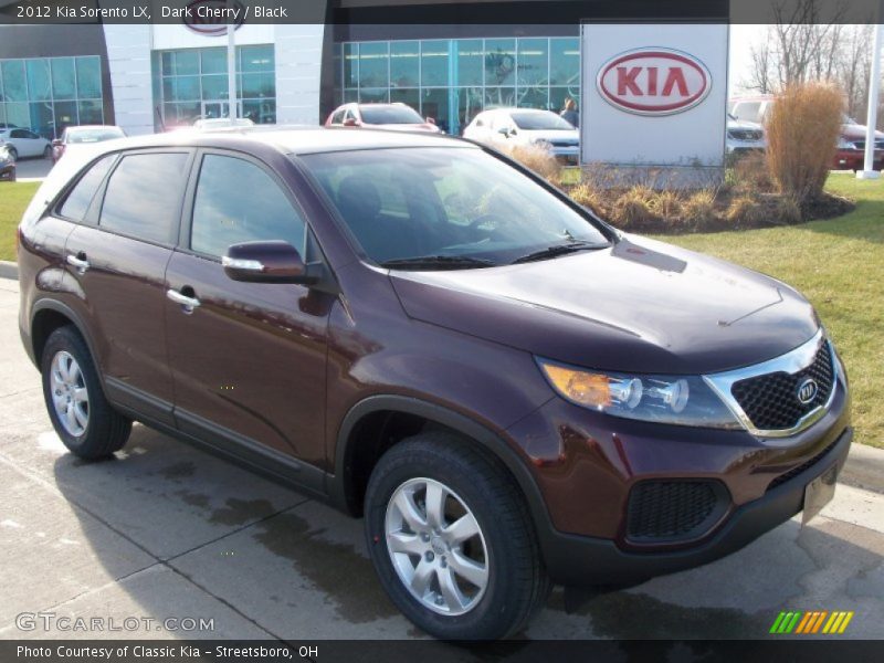 Dark Cherry / Black 2012 Kia Sorento LX