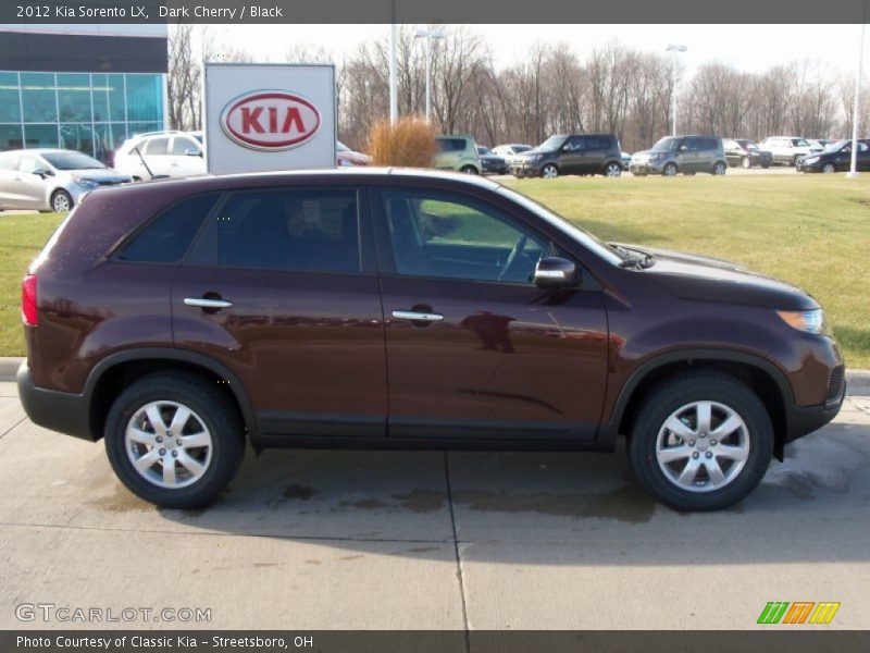 Dark Cherry / Black 2012 Kia Sorento LX