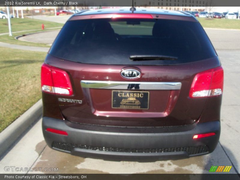 Dark Cherry / Black 2012 Kia Sorento LX