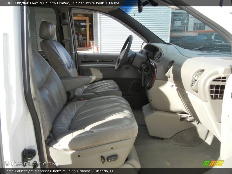 Golden White Pearl / Taupe 2000 Chrysler Town & Country Limited