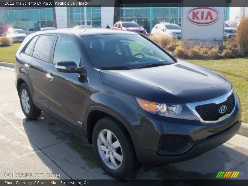 Pacific Blue / Black 2012 Kia Sorento LX AWD