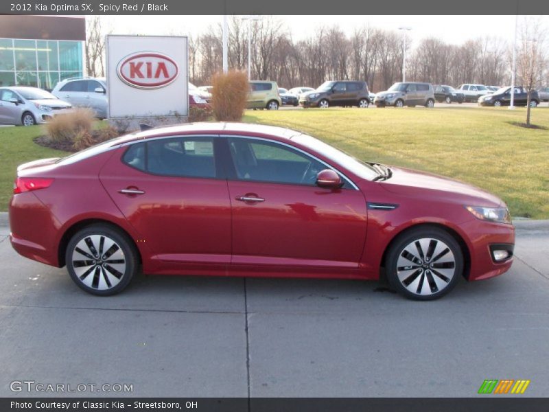 Spicy Red / Black 2012 Kia Optima SX