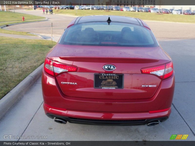Spicy Red / Black 2012 Kia Optima SX