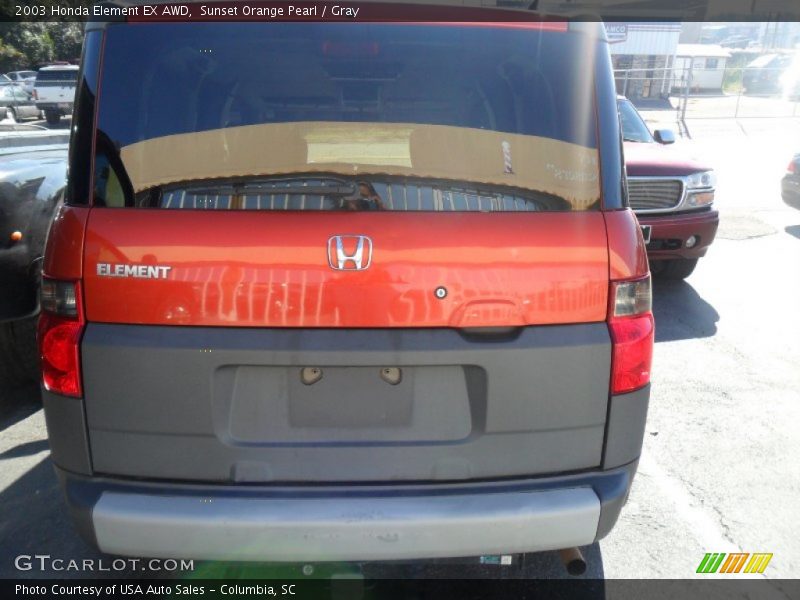 Sunset Orange Pearl / Gray 2003 Honda Element EX AWD