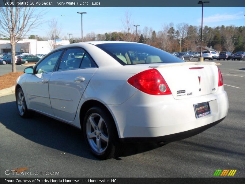 Ivory White / Light Taupe 2008 Pontiac G6 V6 Sedan