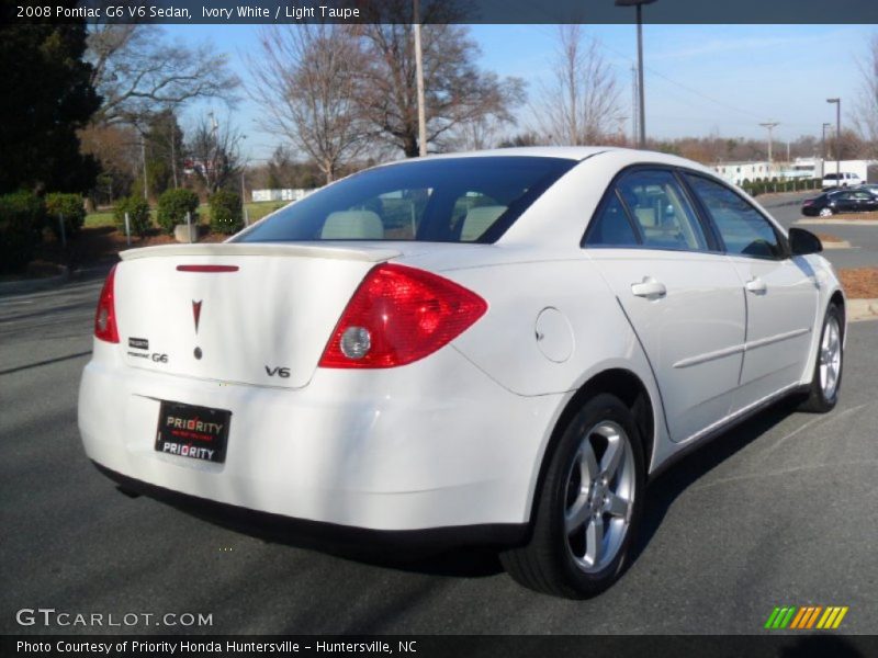 Ivory White / Light Taupe 2008 Pontiac G6 V6 Sedan