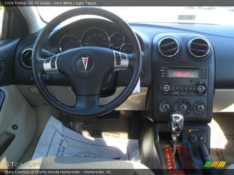 Ivory White / Light Taupe 2008 Pontiac G6 V6 Sedan