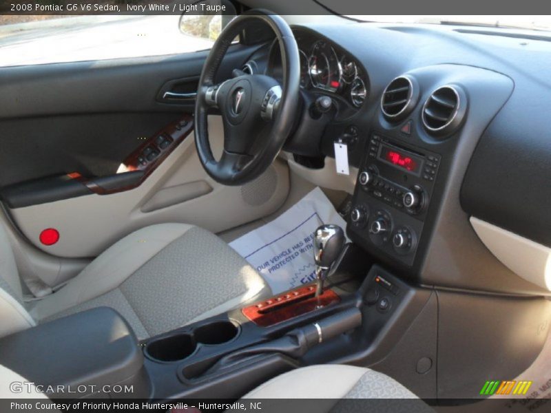 Ivory White / Light Taupe 2008 Pontiac G6 V6 Sedan