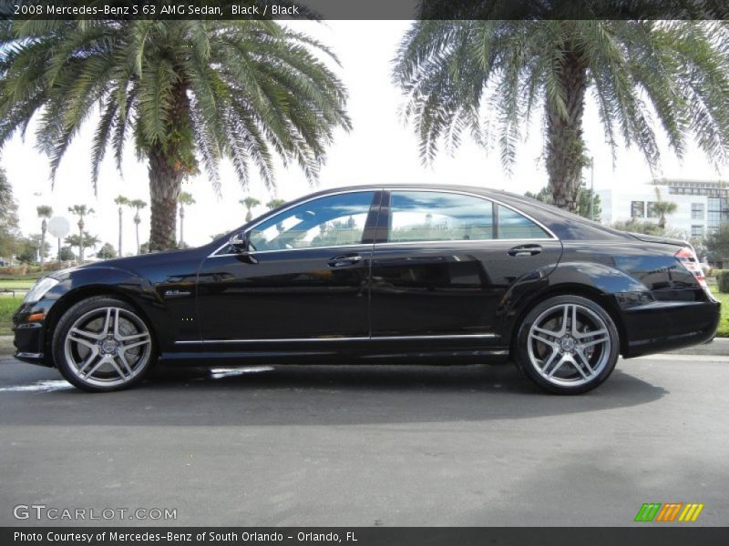 Black / Black 2008 Mercedes-Benz S 63 AMG Sedan