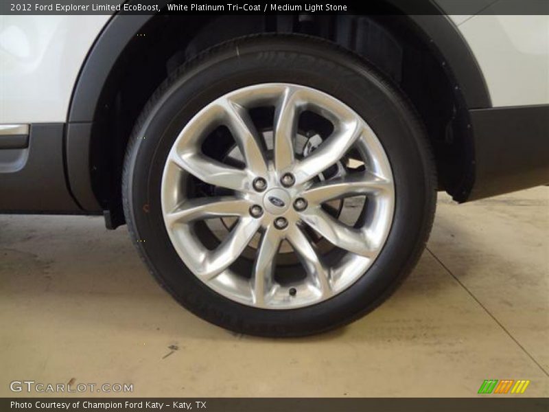 White Platinum Tri-Coat / Medium Light Stone 2012 Ford Explorer Limited EcoBoost