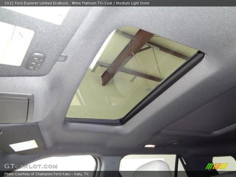 White Platinum Tri-Coat / Medium Light Stone 2012 Ford Explorer Limited EcoBoost