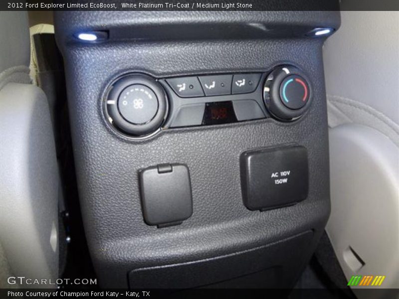 White Platinum Tri-Coat / Medium Light Stone 2012 Ford Explorer Limited EcoBoost