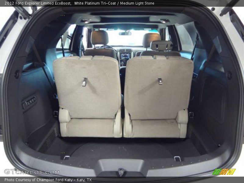 White Platinum Tri-Coat / Medium Light Stone 2012 Ford Explorer Limited EcoBoost