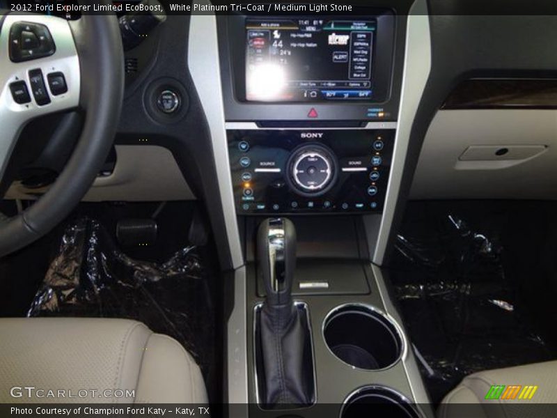 White Platinum Tri-Coat / Medium Light Stone 2012 Ford Explorer Limited EcoBoost