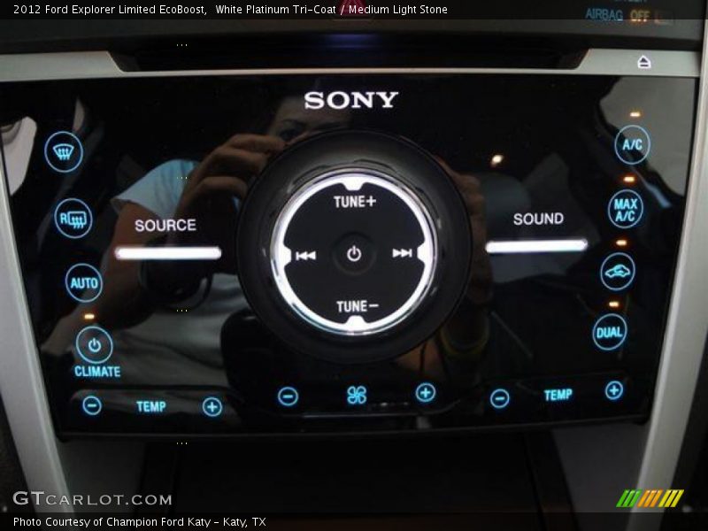 White Platinum Tri-Coat / Medium Light Stone 2012 Ford Explorer Limited EcoBoost