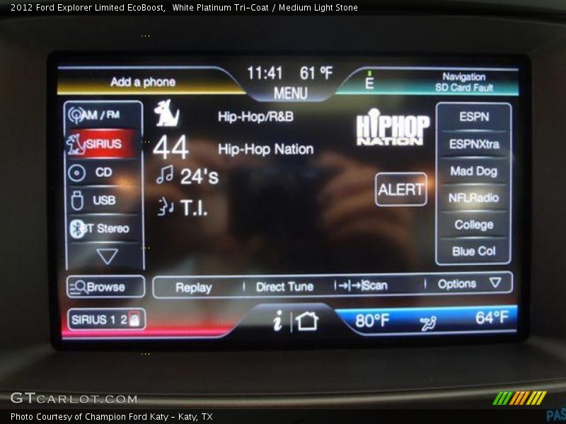 White Platinum Tri-Coat / Medium Light Stone 2012 Ford Explorer Limited EcoBoost