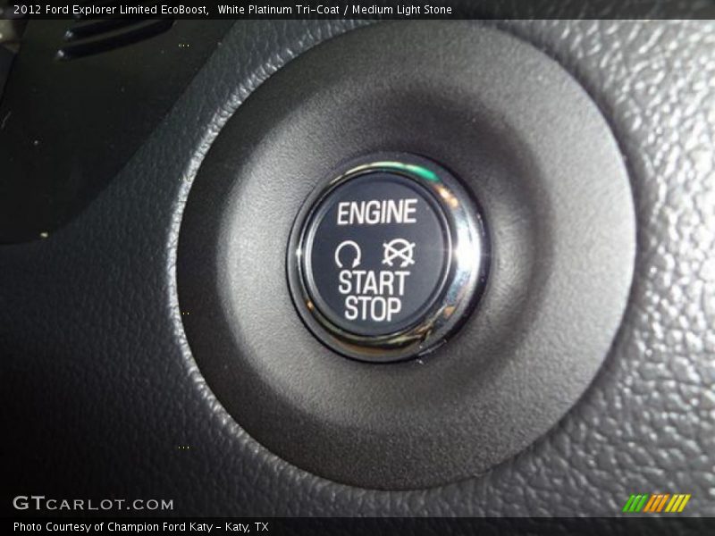 White Platinum Tri-Coat / Medium Light Stone 2012 Ford Explorer Limited EcoBoost