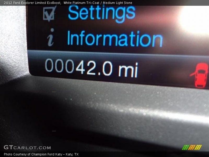 White Platinum Tri-Coat / Medium Light Stone 2012 Ford Explorer Limited EcoBoost