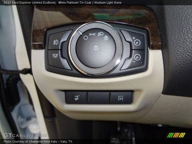 White Platinum Tri-Coat / Medium Light Stone 2012 Ford Explorer Limited EcoBoost