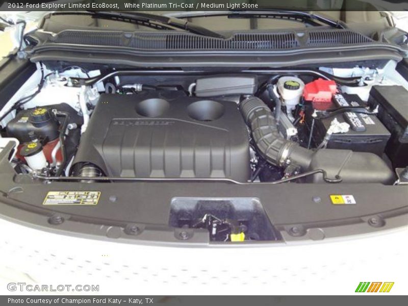 White Platinum Tri-Coat / Medium Light Stone 2012 Ford Explorer Limited EcoBoost